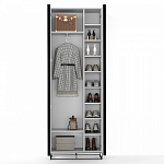 Двухдверный шкаф белого цвета Strict Lines варинант исполнения - 4 | Loft Concept в Сочи